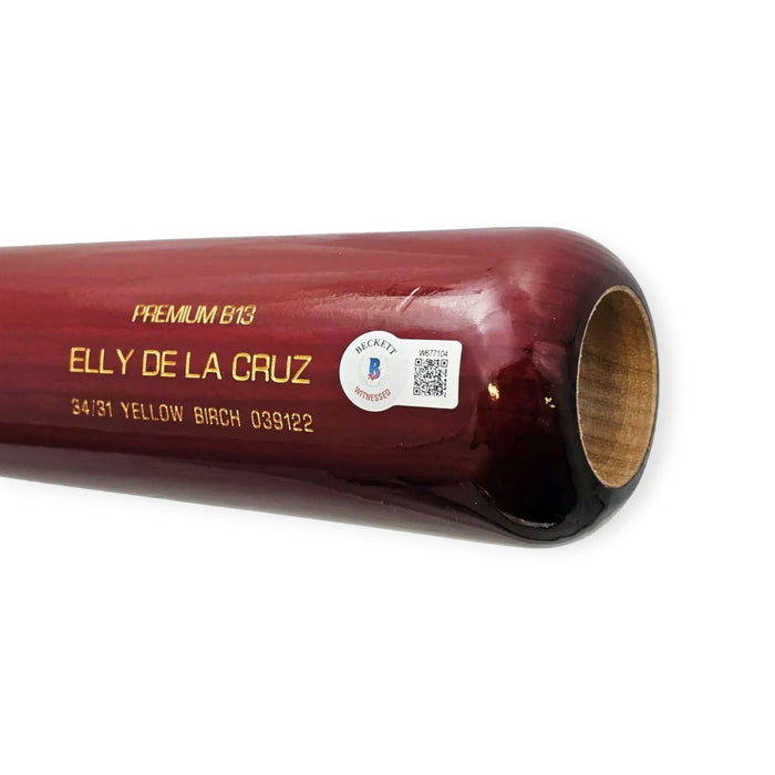 Elly De La Cruz Cincinnati Reds Autographed Red B45 Pro Model Bat Beckett