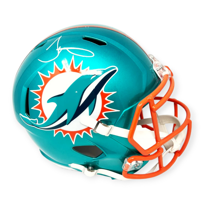 Tyreek Hill Miami Dolphins Autographed Riddell Flash Replica Helmet Beckett