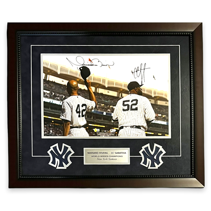 Mariano Rivera & CC Sabathia New York Yankees Autographed 16x20 Photo Framed To 23x27 Fanatics