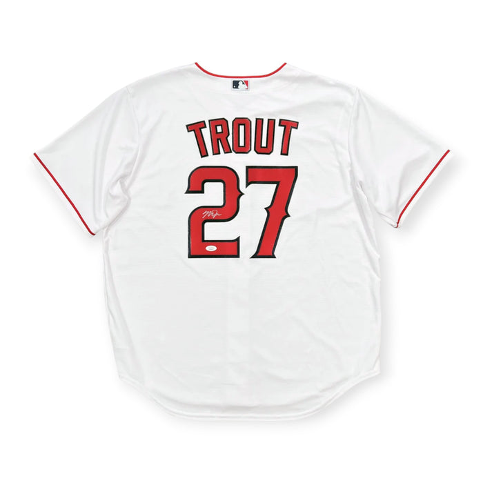 Mike Trout Los Angeles Angels Autographed Authentic Nike White Jersey JSA