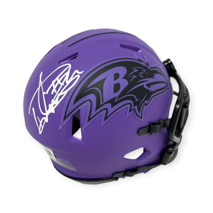 Derrick Henry Baltimore Ravens Autographed Riddell Rave Mini Helmet Beckett