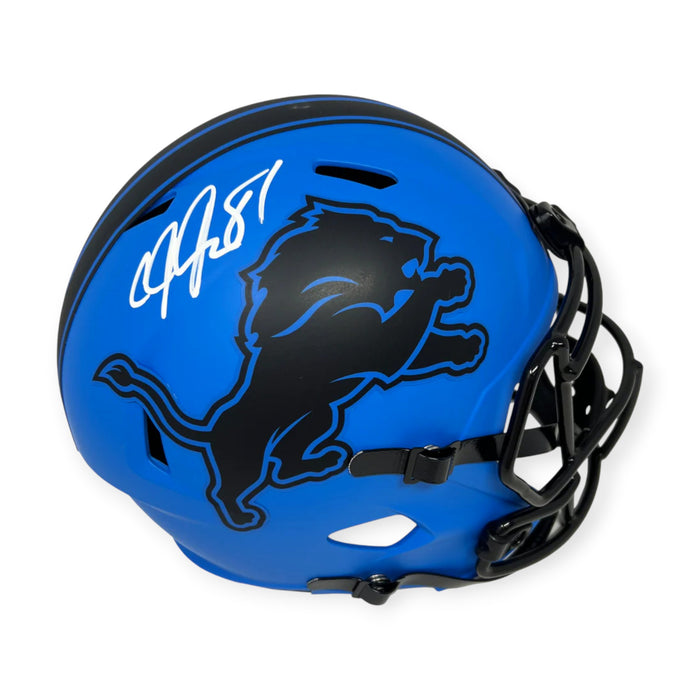 Calvin Johnson Detroit Lions Autographed Riddell Rave Replica Helmet Beckett