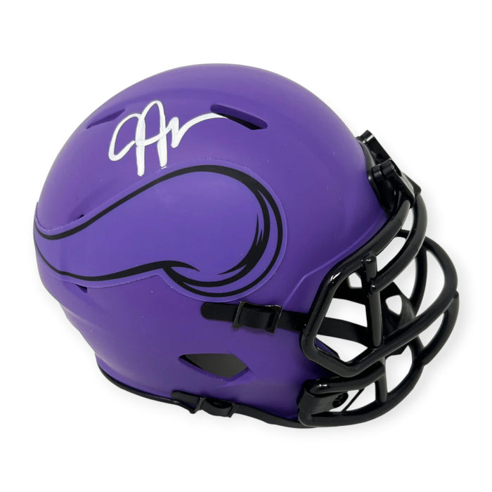Justin Jefferson Minnesota Vikings Autographed Riddell Rave Mini Helmet Beckett