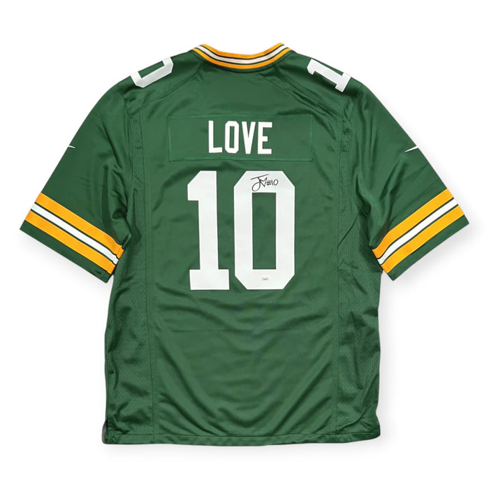 Jordan Love Green Bay Packers Autographed Green Nike Game Jersey JSA
