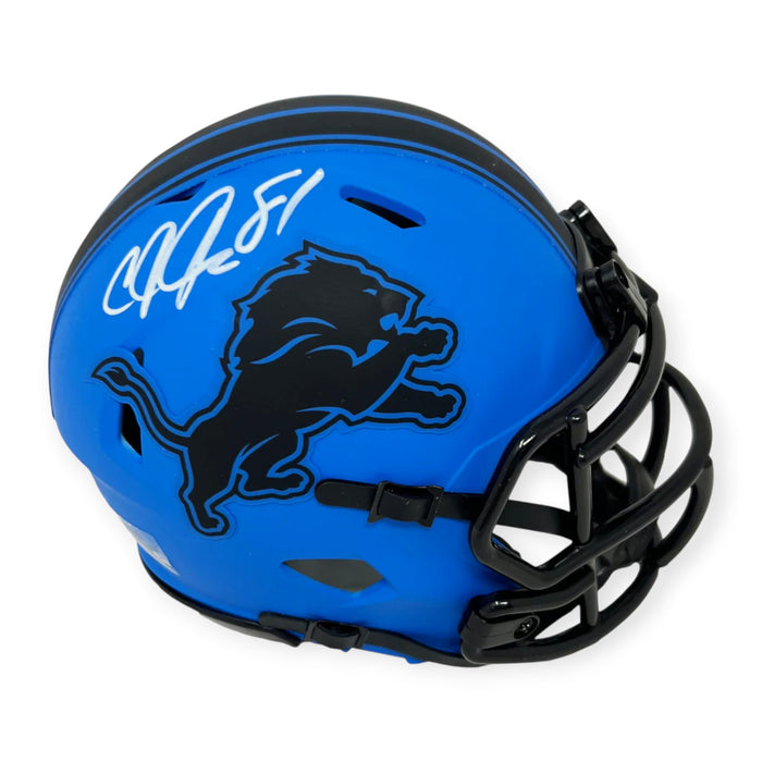 Calvin Johnson Detroit Lions Autographed Rave Mini Helmet Beckett