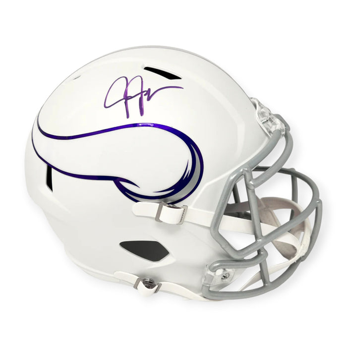 Justin Jefferson Minnesota Vikings Autographed Riddell Alternative Replica Helmet Beckett
