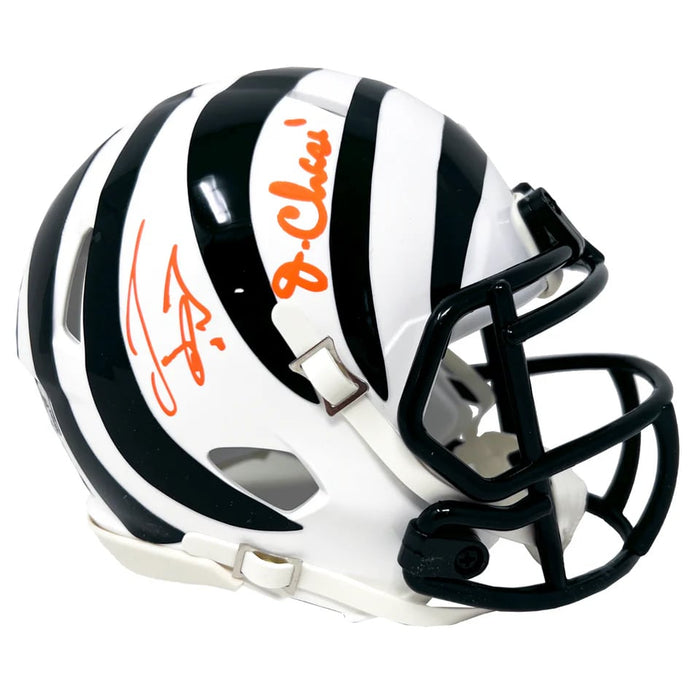 Joe Burrow & Ja'Marr Chase Cincinnati Bengals Autographed Alternate Mini Helmet Fanatics