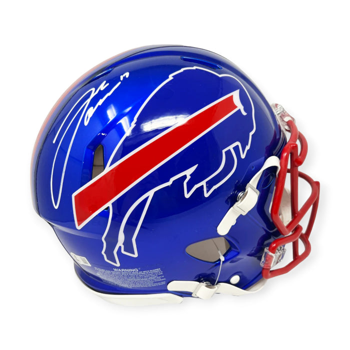 Josh Allen Buffalo Bills Autographed Riddell Flash Authentic Helmet Beckett