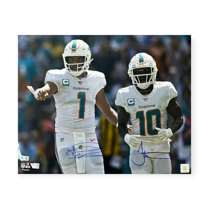 Tua Tagovailoa & Tyreek Hill Miami Dolphins Dual Autographed 16x20 Photo Fanatics