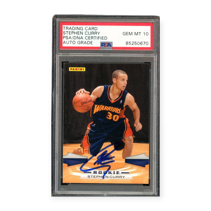 Stephen Curry On Card Autographed 2009-10 Panini #307 Rookie PSA 10 Auto Grade