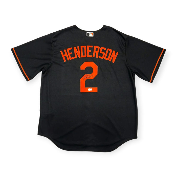 Gunnar Henderson Baltimore Orioles Autographed Authentic Black Nike Jersey Beckett