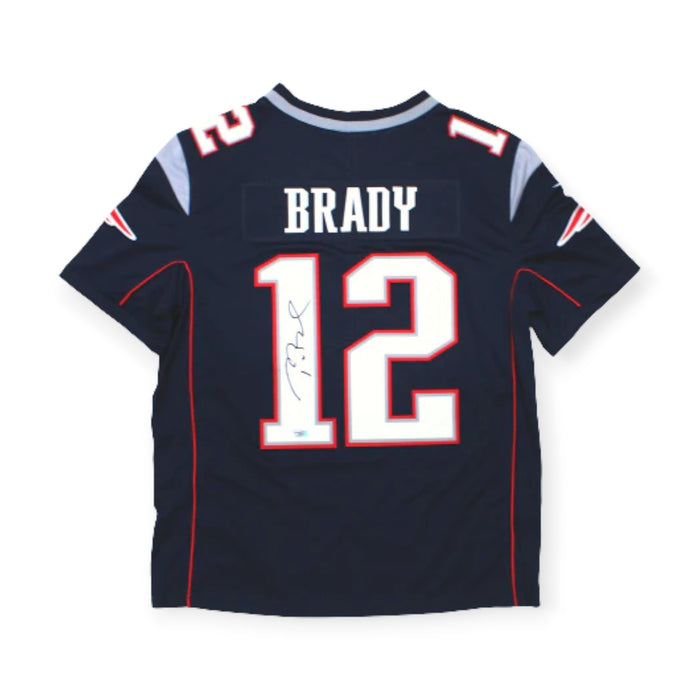 Tom Brady New England Patriots Autographed Nike Navy Limited Jersey Fanatics