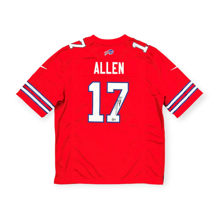 Josh Allen Buffalo Bills Autographed Red Nike Alternate Game Jersey Beckett