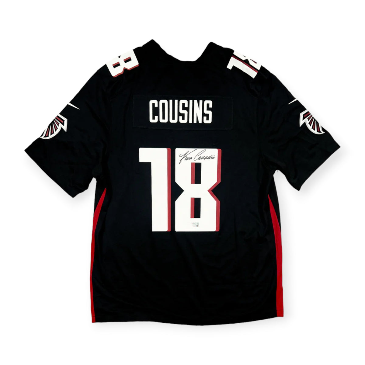 Kirk Cousins Atlanta Falcons Autographed Black Nike Game Jersey Fanati ASG Memorabilia