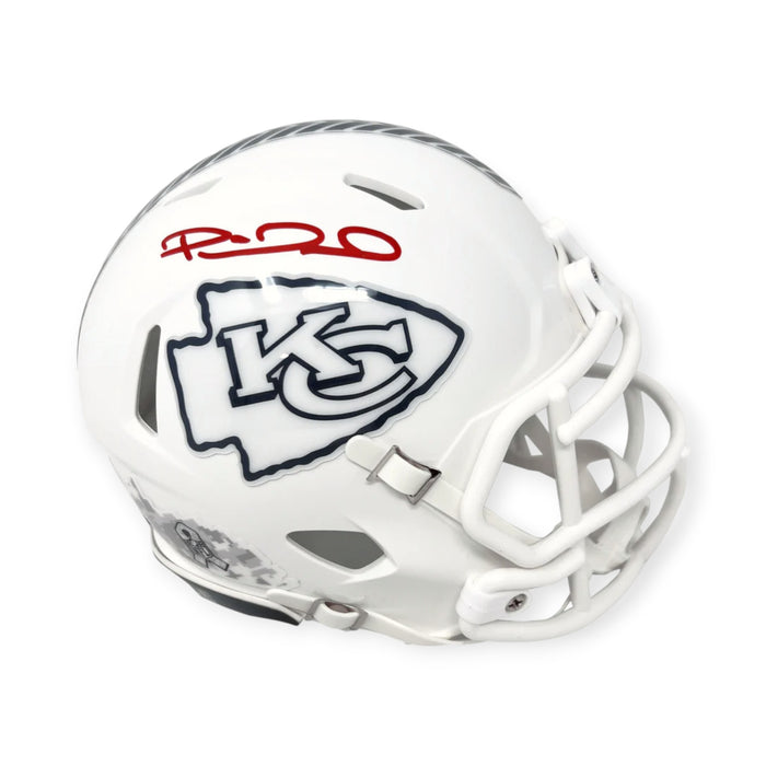 Patrick Mahomes Kansas City Chiefs Autographed 2024 Salute to Service Mini Helmet Beckett