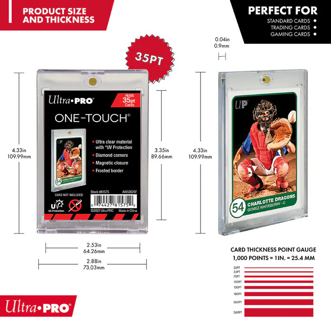 35PT UV ONE-TOUCH® Magnetic Card Holder (10 pack)