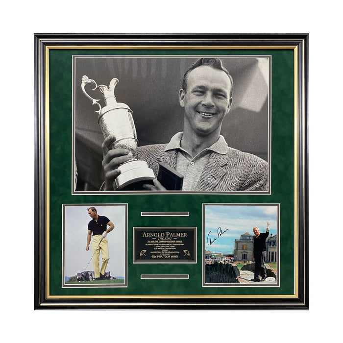 Arnold Palmer Autographed Photo Collage Framed to 25x25 JSA