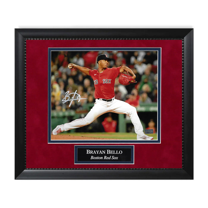 Brayan Bello Boston Red Sox Autographed 8x10 Photo Framed to 11x14 NEP