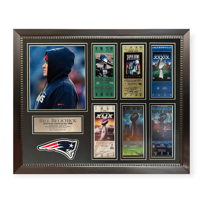 Bill Belichick New England Patriots Collage Framed to 16x20