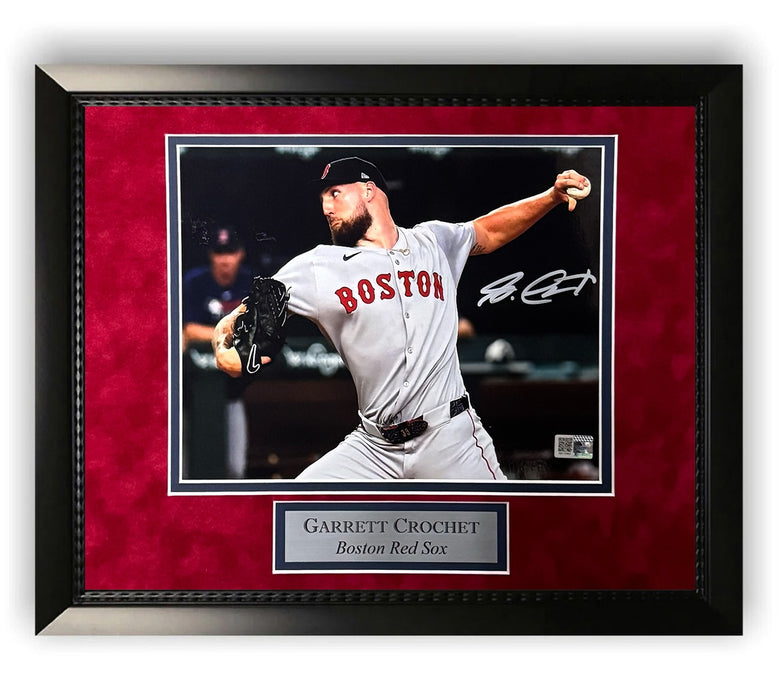 Garrett Crochet Boston Red Sox Autographed 8x10 Photo Framed to 11x14 NEP