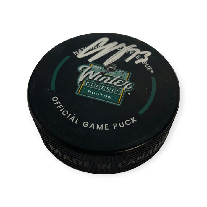 Charlie McAvoy Boston Bruins Autographed Winter Classic Hockey Puck Fanatics