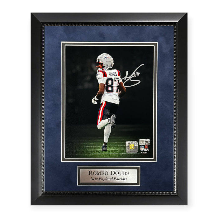 Romeo Doubs New England Patriots Autographed 8x10 Photo Framed to 11x14 NEP