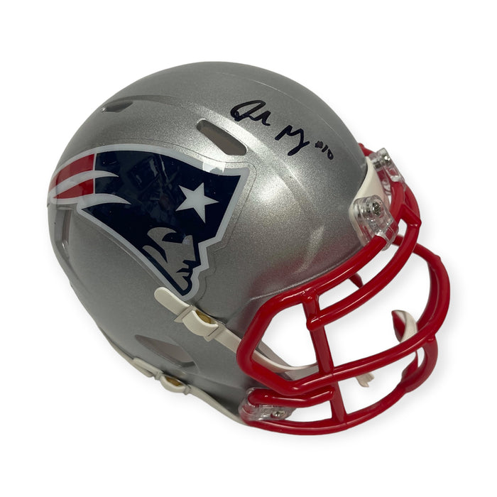 Drake Maye New England Patriots Autographed Mini Helmet Fanatics