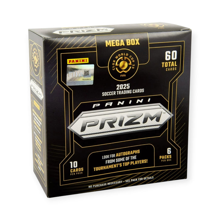 2025 Panini Prizm FIFA Club World Cup Soccer Sealed Mega Box - 60 Cards
