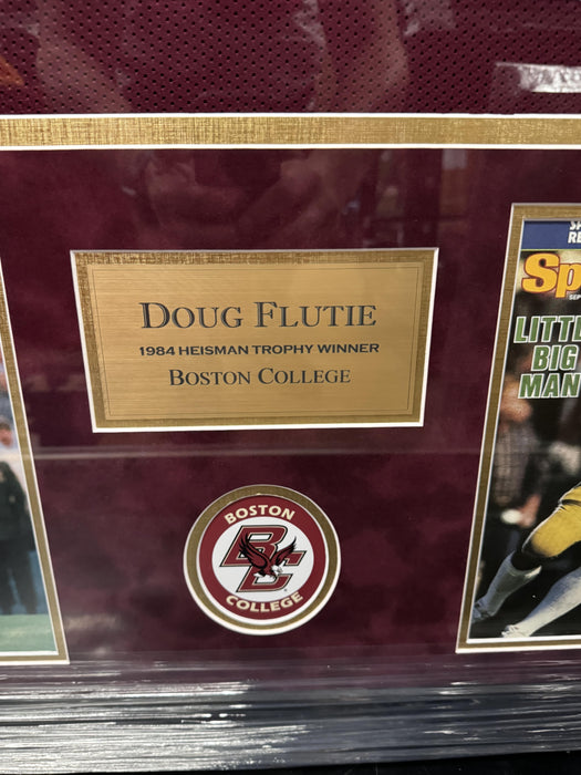 Doug Flutie Boston College Autographed Jersey w/ Inscription Framed To 32x40 JSA