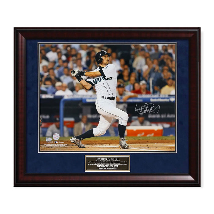 Ichiro Suzuki Seattle Mariners Autographed 16x20 Photo Framed to 23x27 Fanatics