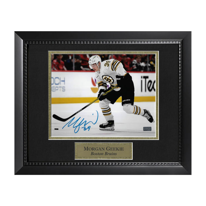 Morgan Geekie Boston Bruins Autographed 8x10 Photo Framed to 11x14 NEP