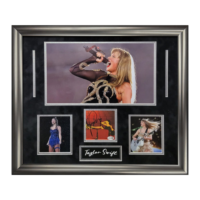 Taylor Swift Autographed Album Collage Framed to 23x27 JSA