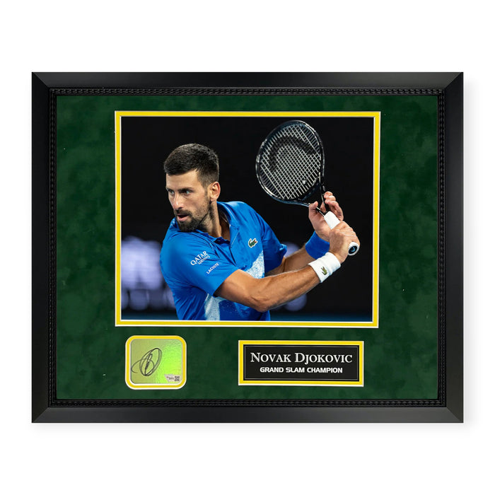 Novak Djokovic Autographed Cut Collage Framed to 16x20 Fanatics