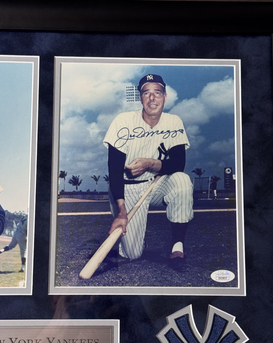 Mickey Mantle & Joe DiMaggio New York Yankees Autographed 8x10 Photos Framed To 19x22 JSA
