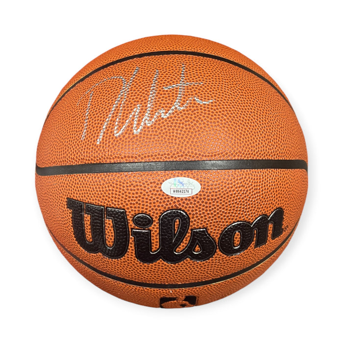 Derrick White Boston Celtics Autographed Wilson Basketball JSA