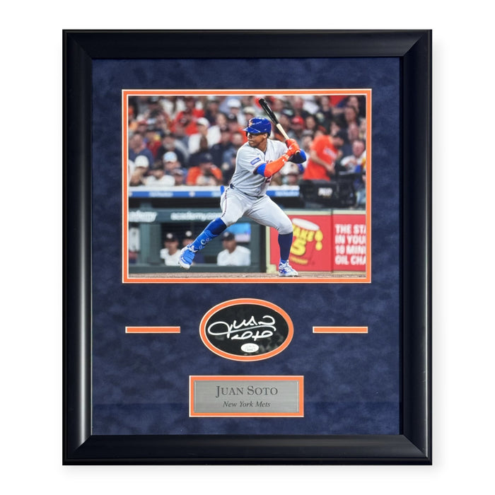 Juan Soto New York Mets Autographed Cut Framed To 21x24 JSA