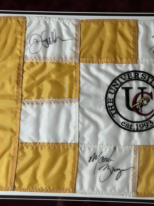 Hootie & The Blowfish Autographed Golf Flag Framed To 24x24 JSA