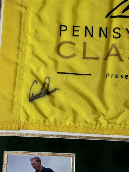 Arnold Palmer Autographed Marconi Pennsylvania Classic Golf Flag Framed To 27x27 JSA