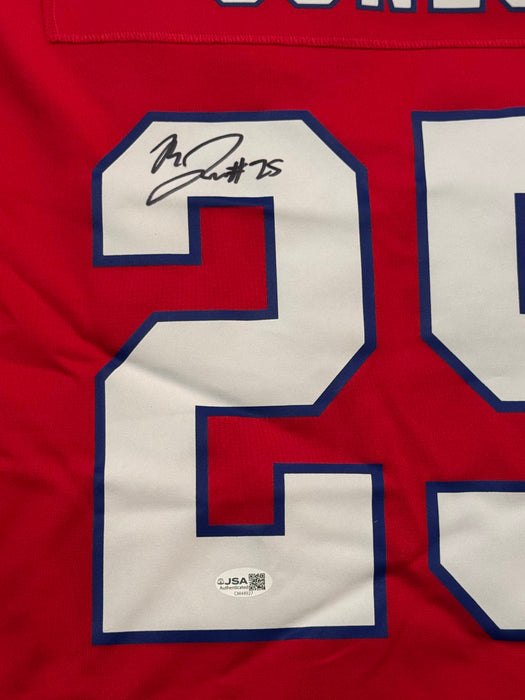 Marcus Jones New England Patriots Autographed Nike Red Fuse Limited Jersey JSA