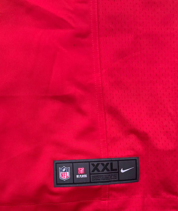 Marcus Jones New England Patriots Autographed Nike Red Fuse Limited Jersey JSA