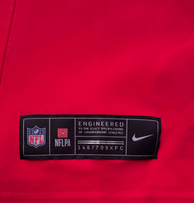 Christian Gonzalez New England Patriots Autographed Nike Red Fuse Elite Jersey JSA