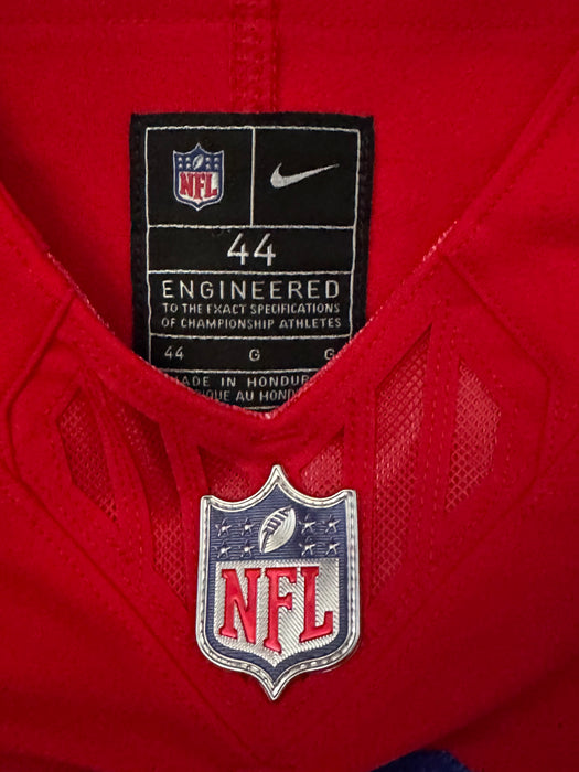 Christian Gonzalez New England Patriots Autographed Nike Red Fuse Elite Jersey JSA