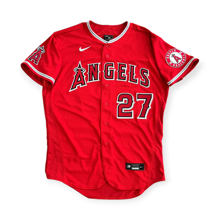 Mike Trout Los Angeles Angels Autographed Authentic Nike Red Jersey MLB