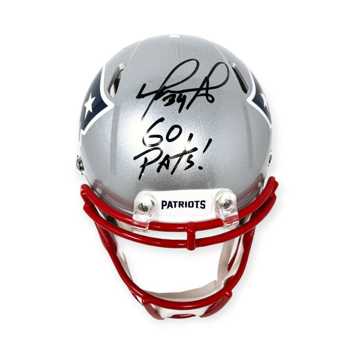 Tom Brady & David Ortiz Autographed "Go Pats" Inscribed Speed Authentic Helmet JSA