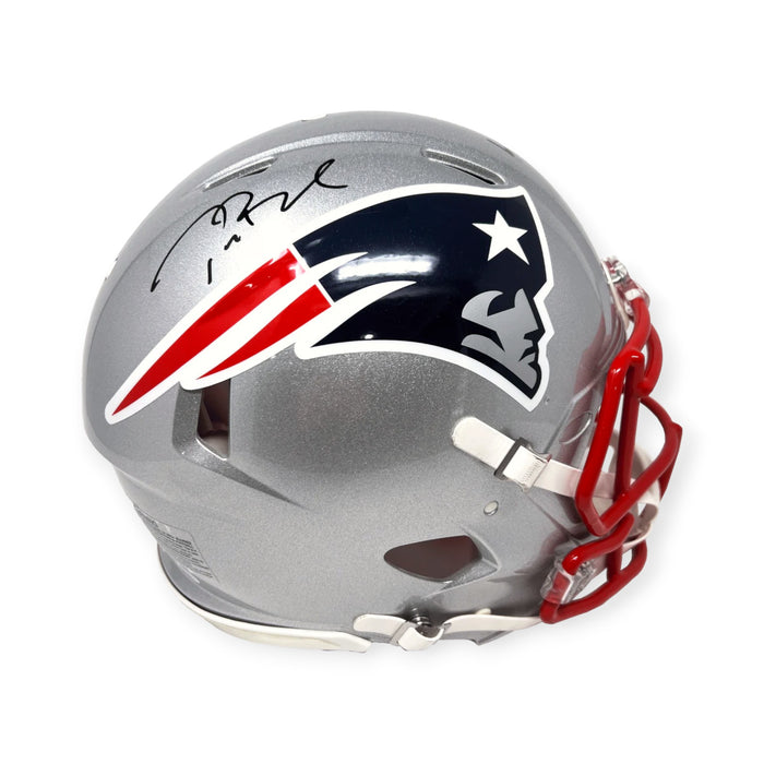 Tom Brady & David Ortiz Autographed "Go Pats" Inscribed Speed Authentic Helmet JSA