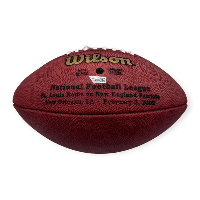 Tom Brady New England Patriots Autographed Official Super Bowl XXXVI NFL Football Fanatics