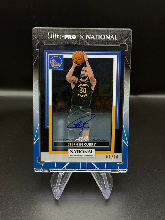 2026 Topps Chrome National NSCC Stephen Curry Auto Black #1/10 Warriors