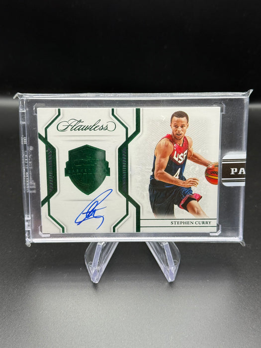 Stephen Curry USA 2022-23 Panini Flawless Auto 2025 Black Box 1/1 Auto USA-SCY