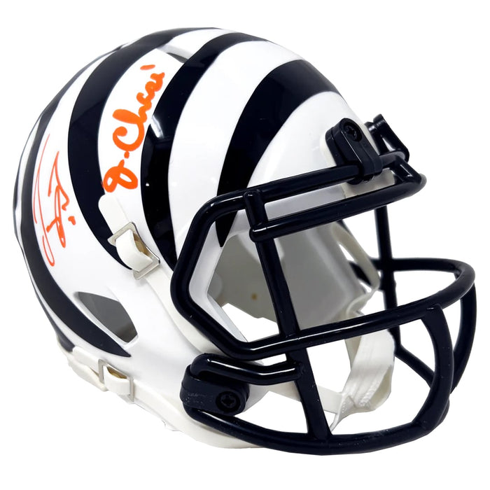 Joe Burrow & Ja'Marr Chase Cincinnati Bengals Autographed Alternate Mini Helmet Fanatics