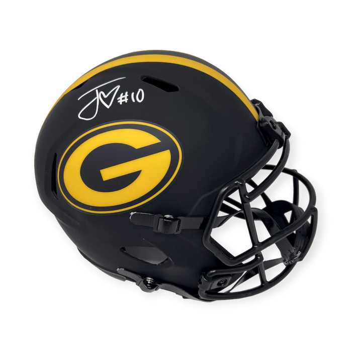 Jordan Love Green Bay Packers Autographed Eclipse Replica Helmet Beckett